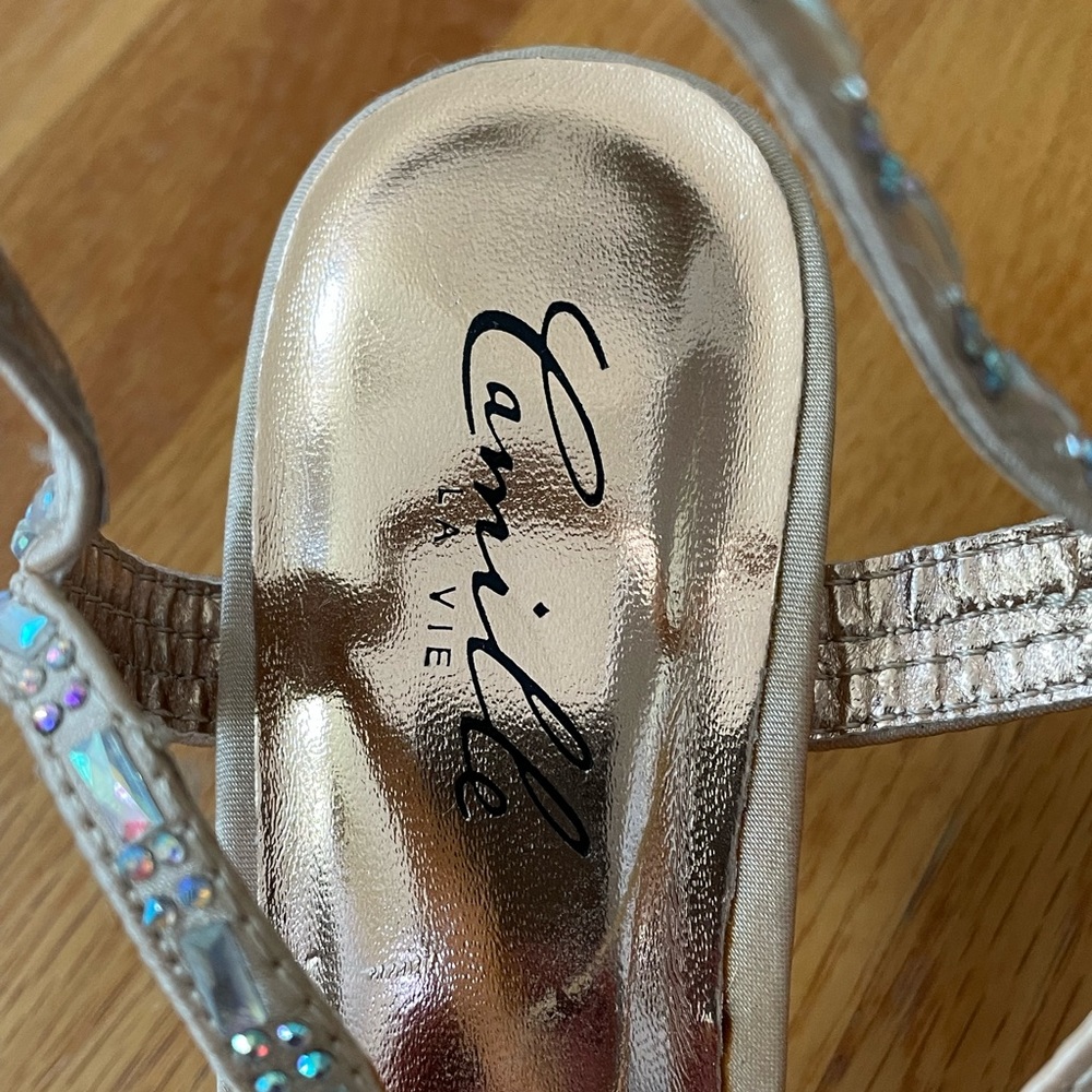 Almost new Camille La Vie bridal shoes with gorgeous rhinestoning